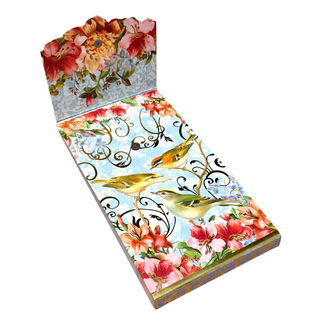 Punch Studio Embellished Long Notepad: Secret Garden (63332)